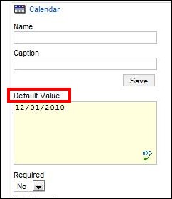 RSForm!Pro calendar - set default value